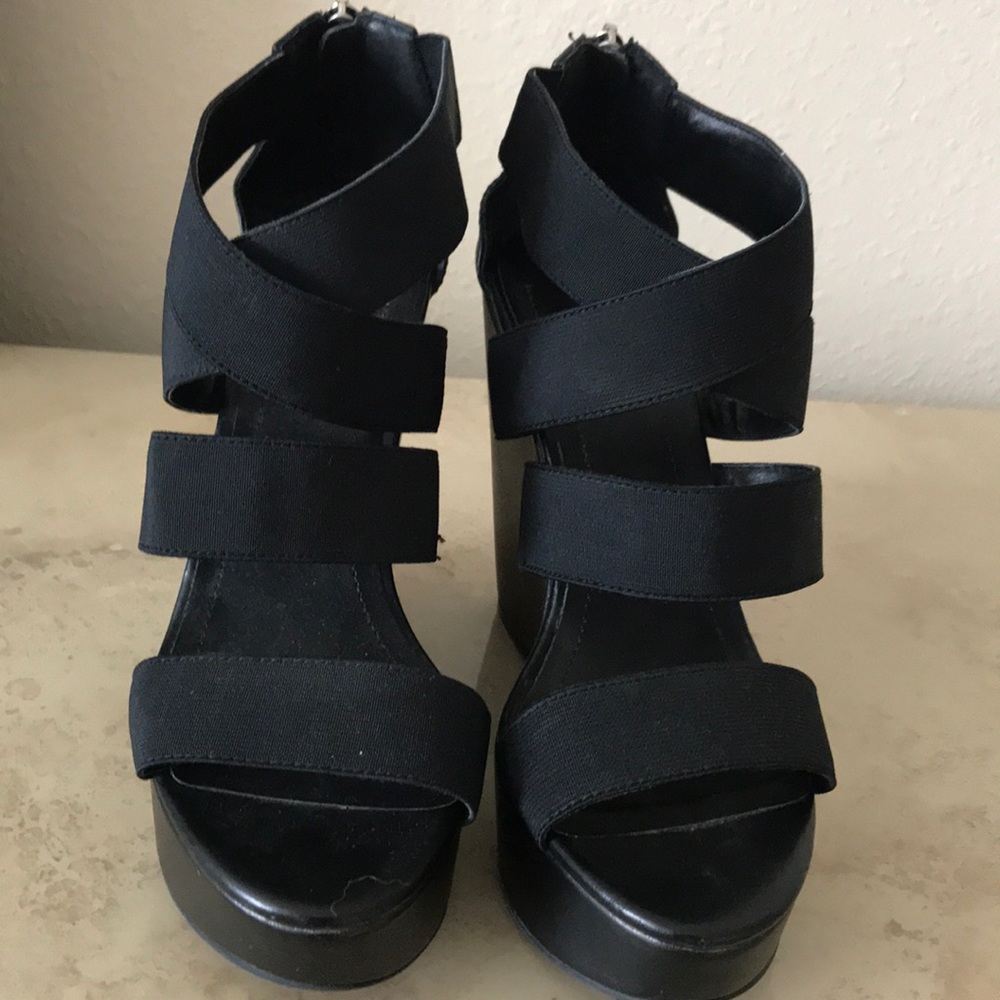 BCBGeneration black platform heels